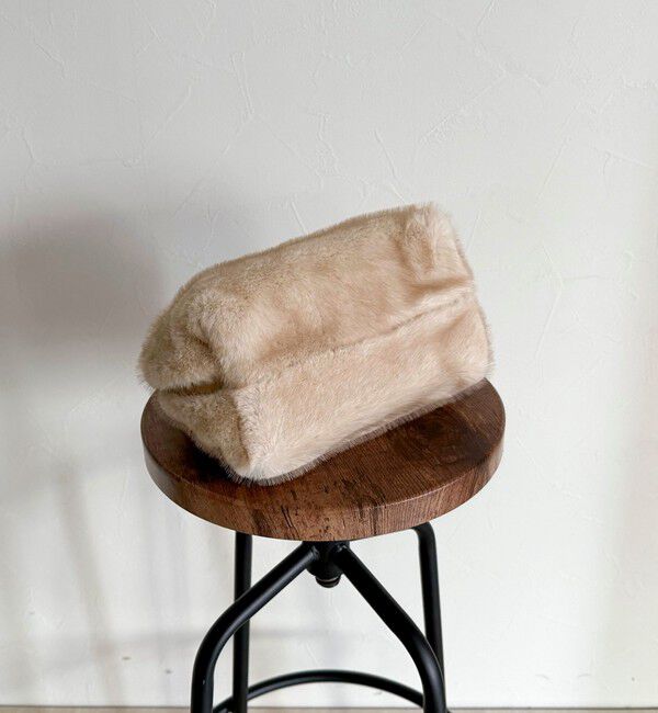 fredy emue「ミンク風2WAYボックストートバッグ」|ショルダー・メッセンジャー|