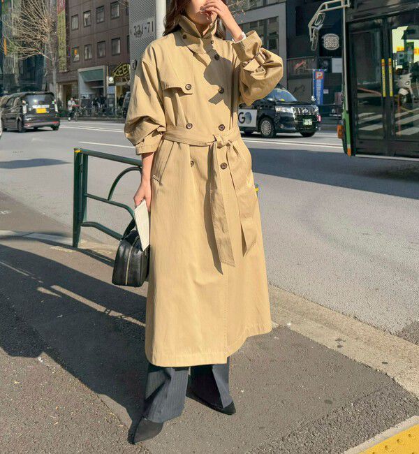fredy emue「【発売のたびに即完売する大人気アイテム】袖ボリュームトレンチコート」|トレンチコート|