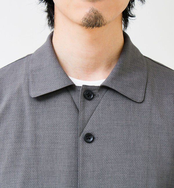 GLOSTER「【春夏に着たい上品素材】リネンタッチドビーワークシャツ」|シャツ・ブラウス|