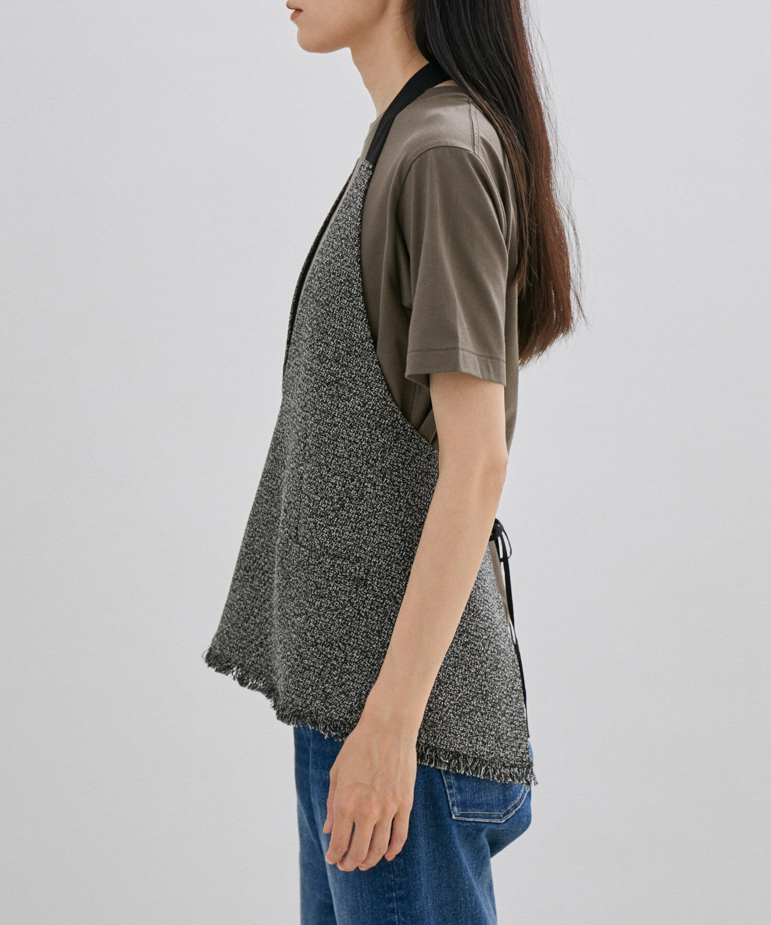 SALON adam et rope'「【サステナブル】ツイードジレ/ベスト」|ベスト・ジレ|