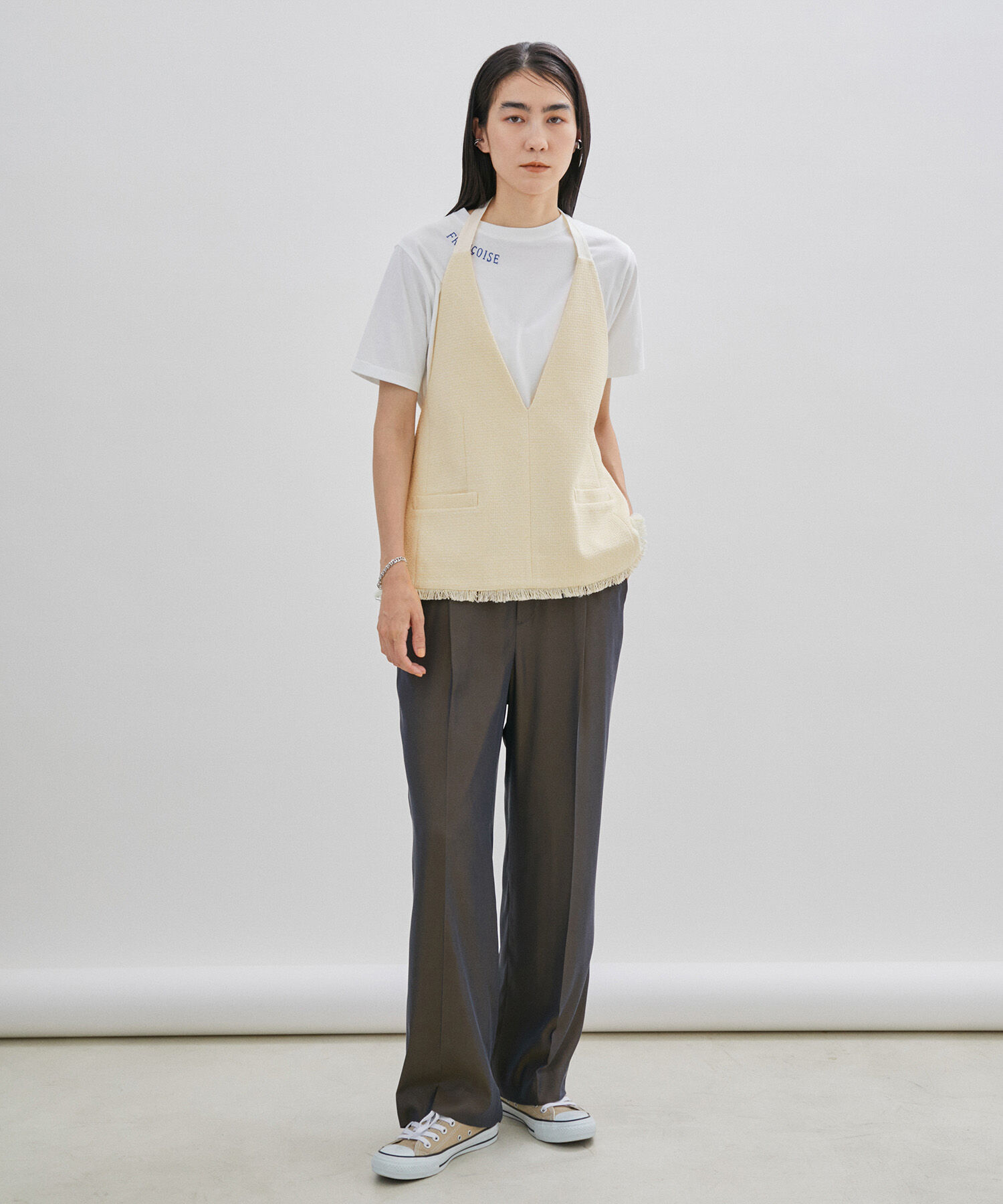 SALON adam et rope'「【サステナブル】ツイードジレ/ベスト」|ベスト・ジレ|