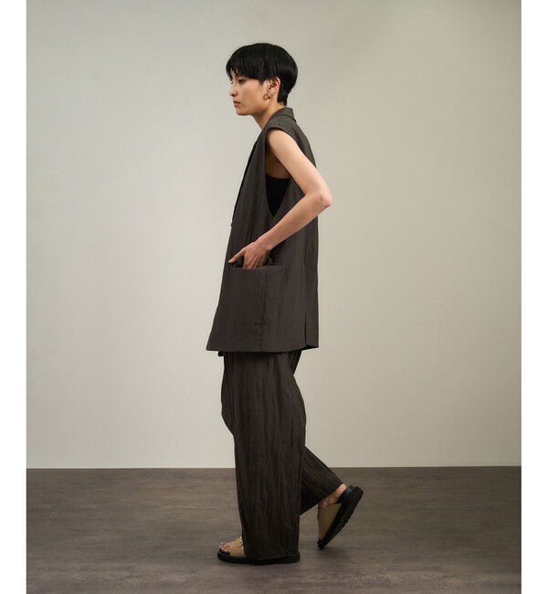 SALON adam et rope'「ウールナイロンワッシャージレ」|ベスト・ジレ|