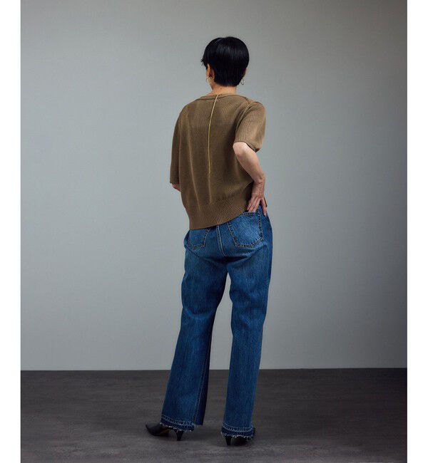 SALON adam et rope'「ドライコットンハーフスリーブメタルボタンカーディガン」|カーディガン|