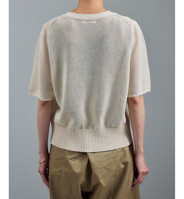 SALON adam et rope'「ドライコットンハーフスリーブメタルボタンカーディガン」|カーディガン|