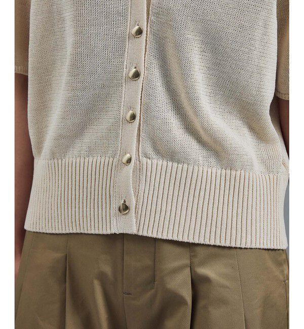 SALON adam et rope'「ドライコットンハーフスリーブメタルボタンカーディガン」|カーディガン|