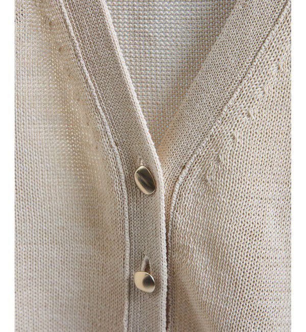 SALON adam et rope'「ドライコットンハーフスリーブメタルボタンカーディガン」|カーディガン|