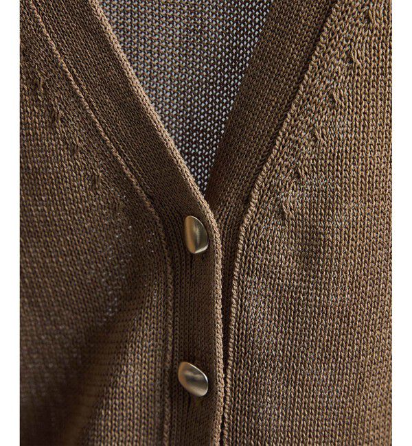 SALON adam et rope'「ドライコットンハーフスリーブメタルボタンカーディガン」|カーディガン|