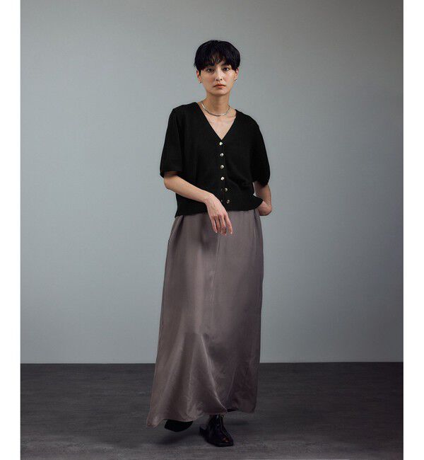 SALON adam et rope'「ドライコットンハーフスリーブメタルボタンカーディガン」|カーディガン|