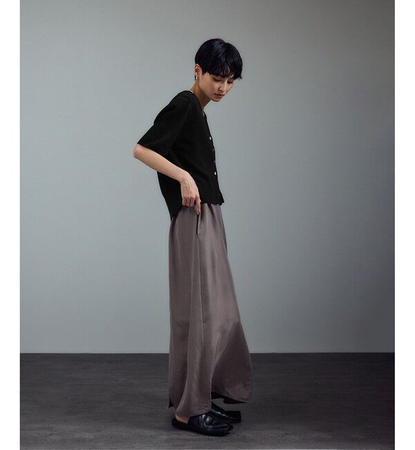 SALON adam et rope'「ドライコットンハーフスリーブメタルボタンカーディガン」|カーディガン|