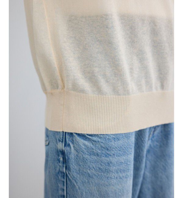 SALON adam et rope'「コットンリネンシアーVネックベスト」|ベスト・ジレ|