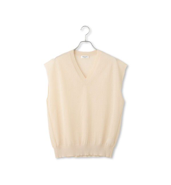 SALON adam et rope'「コットンリネンシアーVネックベスト」|ベスト・ジレ|