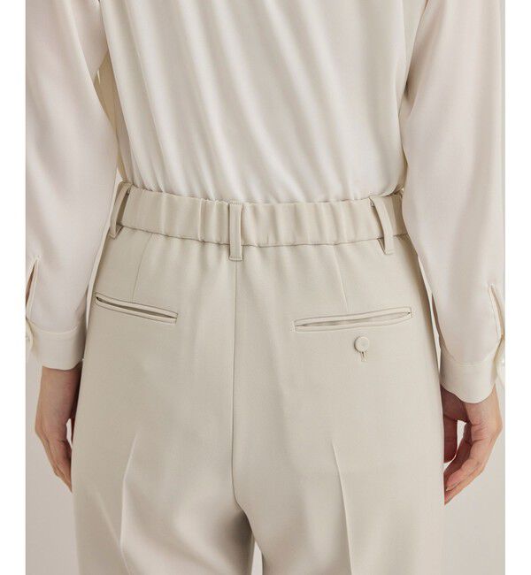 ROPE「トリアセダブルクロスストレートワイドパンツ【セレモニー/通勤対応】」|チノ|