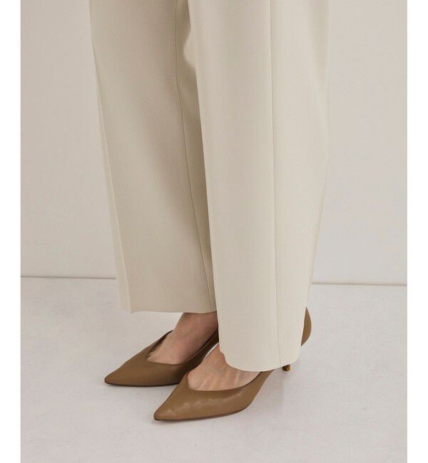 ROPE「トリアセダブルクロスストレートワイドパンツ【セレモニー/通勤対応】」|チノ|