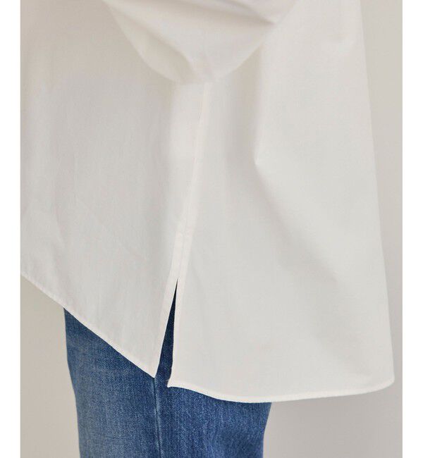 ROPE「シルク混タイプライタースタンドフリルブラウス」|シャツ・ブラウス|