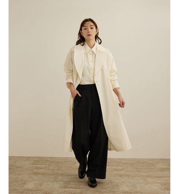 ROPE「【撥水】ウールタックトラウザーパンツ【雑誌掲載】」|チノ|