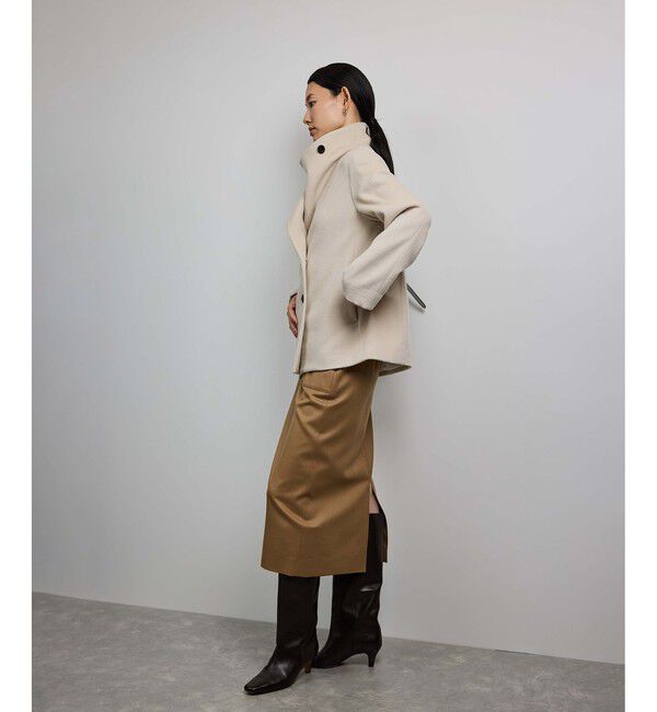 ROPE「プレミアムカシミヤ ショートコート【25AW】」|ステンカラーコート|