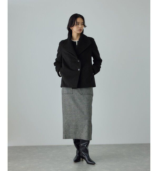 ROPE「プレミアムカシミヤ ショートコート【25AW】」|ステンカラーコート|