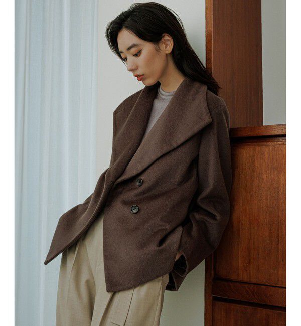 ROPE「プレミアムカシミヤ ショートコート【25AW】」|ステンカラーコート|
