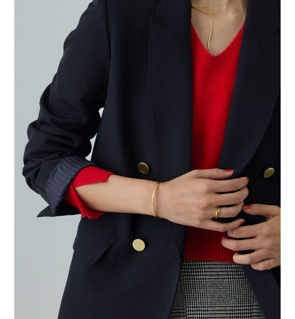 ROPE「ストレッチ金ボタンブレザージャケット」|テーラードジャケット|ネイビー(40)