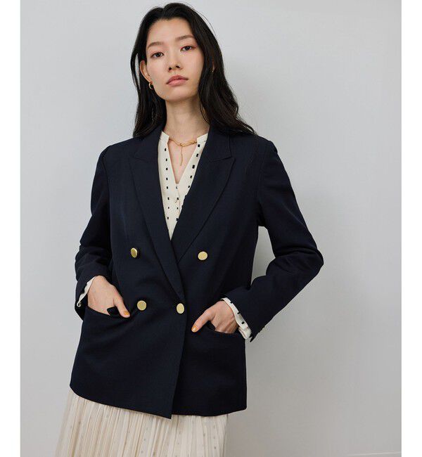 ROPE「ストレッチ金ボタンブレザージャケット」|テーラードジャケット|