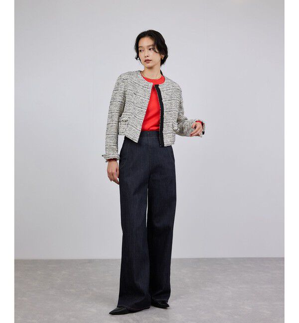 ROPE「ストレッチデニム セーラーパンツ/イージーケア」|デニム|