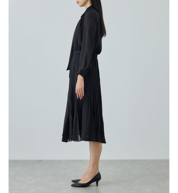 ROPE「ジョーゼットシフォンプリーツワンピース/26SS」|ワンピース|