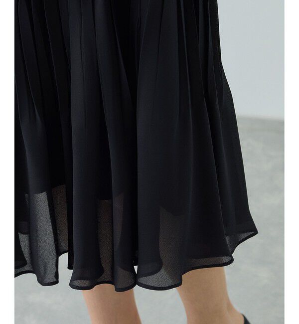 ROPE「ジョーゼットシフォンプリーツワンピース/26SS」|ワンピース|