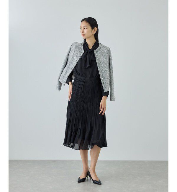 ROPE「ジョーゼットシフォンプリーツワンピース/26SS」|ワンピース|