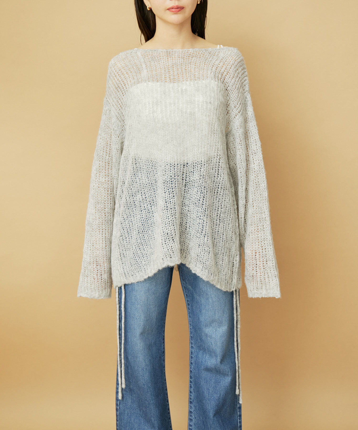 VIS「モヘアタッチシアーニット」|ニット・セーター|