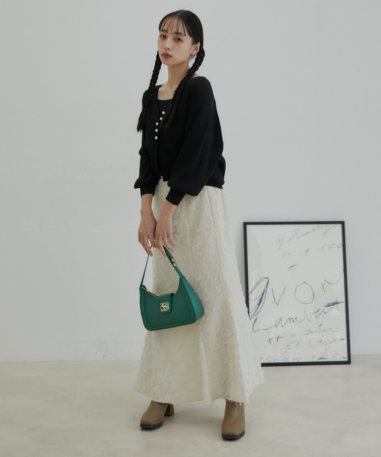 VIS「【ご好評につき追加生産】ハンドルリボンワンショルダーバッグ【180℃美人見え】」|ハンドバッグ|