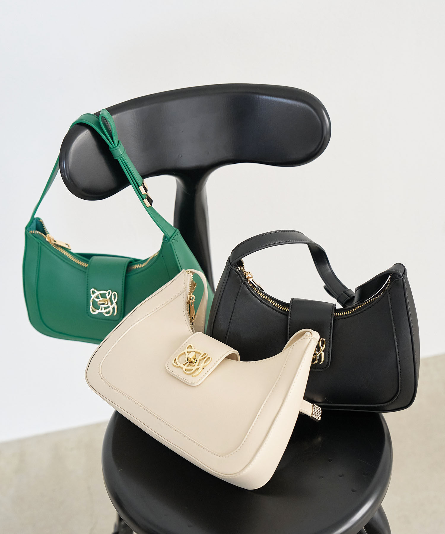 VIS「【ご好評につき追加生産】ハンドルリボンワンショルダーバッグ【180℃美人見え】」|ハンドバッグ|