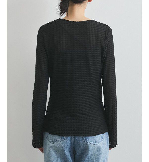 VIS「クルーネックインナートップス（レース・チェック・ラメ・シアー）」|Tシャツ・カットソー|