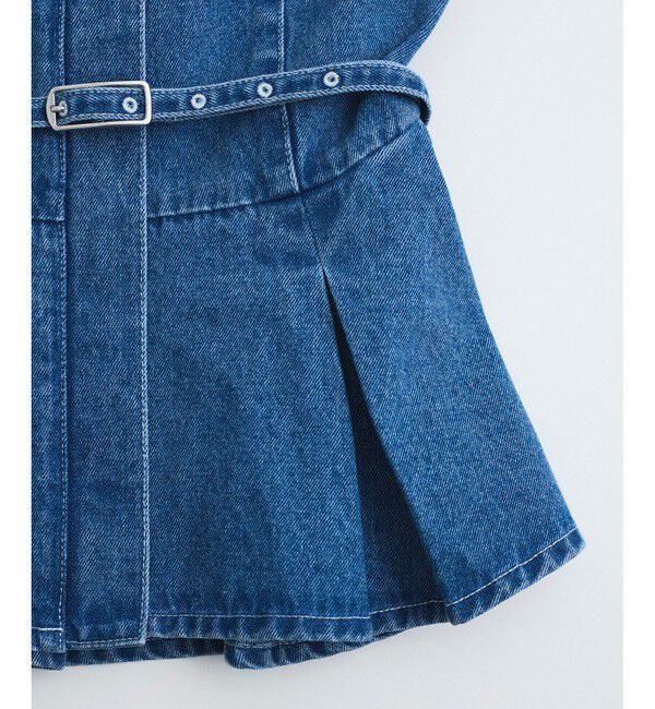 VIS「【洗える】デニムフレアベアトップ」|キャミソール|