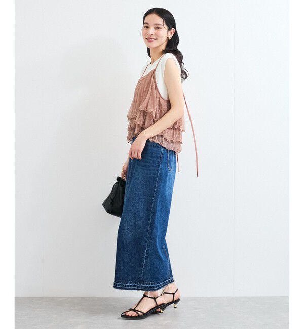 VIS「【WEB限定】【前後2WAY】グリッターフレアビスチェ」|キャミソール|