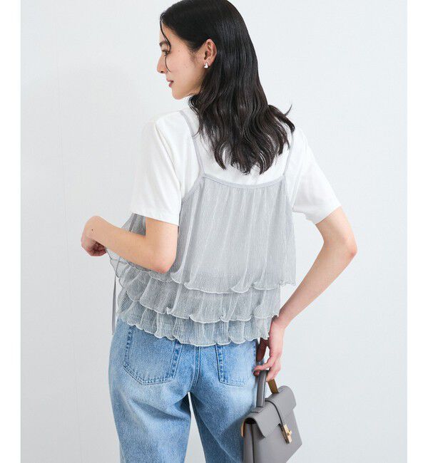 VIS「【WEB限定】【前後2WAY】グリッターフレアビスチェ」|キャミソール|