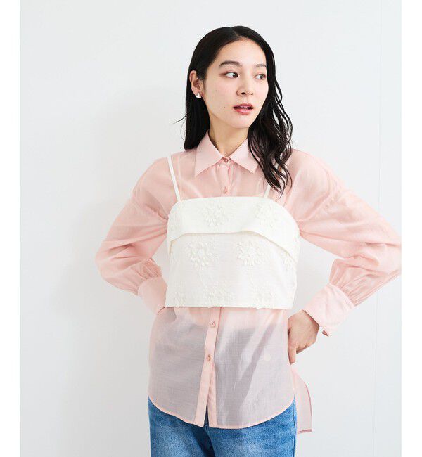 VIS「立体フラワービスチェ」|キャミソール|