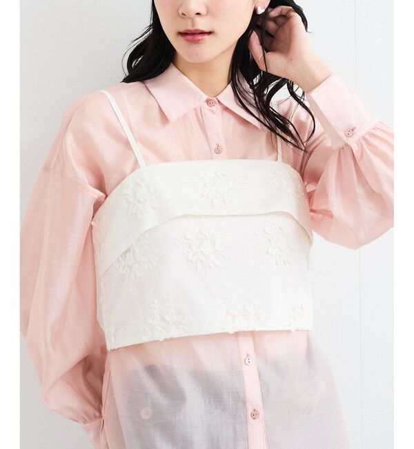 VIS「立体フラワービスチェ」|キャミソール|