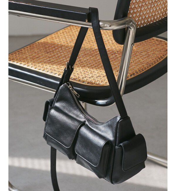 VIS「【2WAY】ビンテージ合皮クアトロポケットショルダーバッグ」|ショルダー・メッセンジャー|