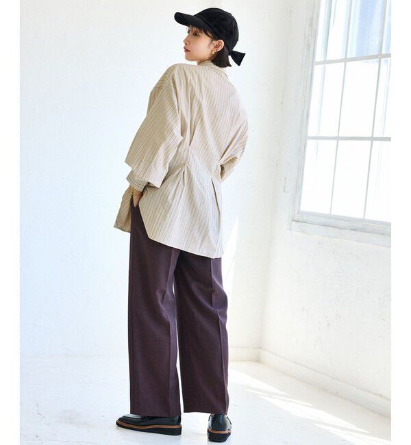 VIS「【WEB/一部店舗限定】ウエストタックオーバーサイズシャツ」|シャツ・ブラウス|