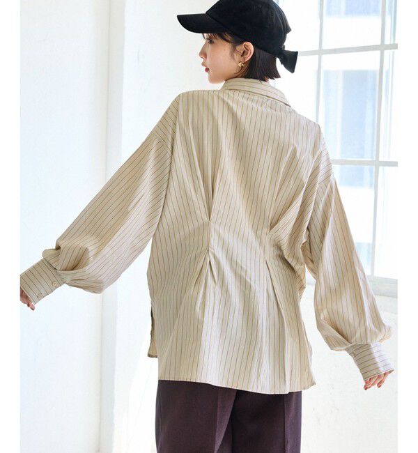 VIS「【WEB/一部店舗限定】ウエストタックオーバーサイズシャツ」|シャツ・ブラウス|