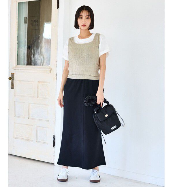 VIS「【前後2WAY】ケーブルニットタンクトップ」|タンクトップ|