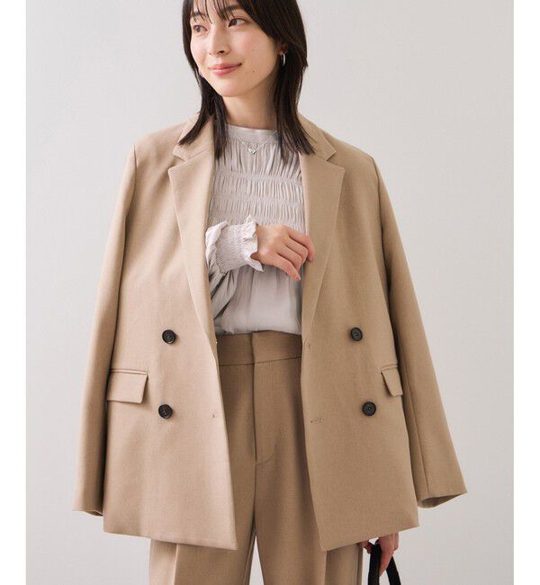 VIS「割繊シャーリングブラウス/2WAY・イージーケア」|シャツ・ブラウス|