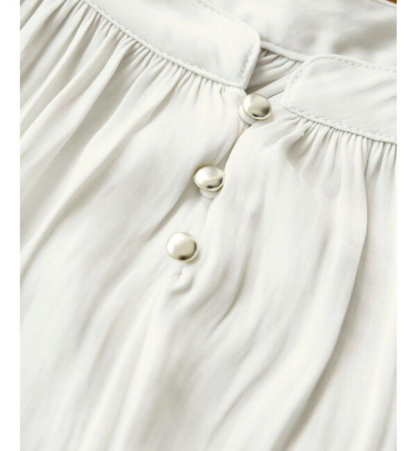 VIS「割繊シャーリングブラウス/2WAY・イージーケア」|シャツ・ブラウス|