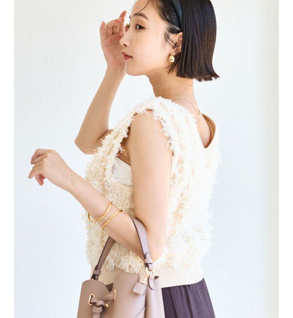 VIS「【2WAY】フリンジニットベスト」|ベスト・ジレ|