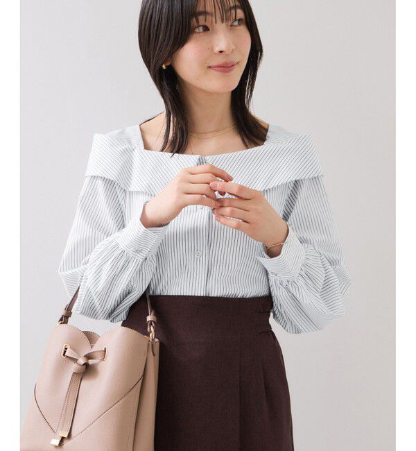 VIS「オフショルライクロングスリーブブラウス/イージーケア」|シャツ・ブラウス|