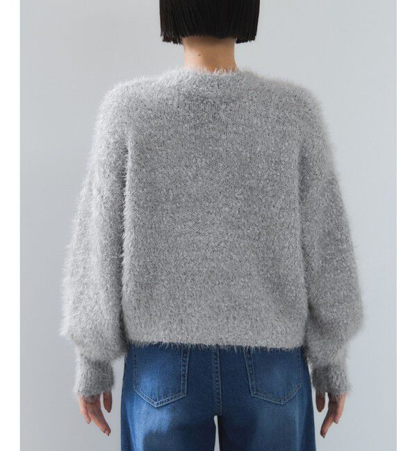 VIS「ポップコーンヤーンラメフェザーニットカーディガン/WEB限定FSサイズ」|カーディガン|