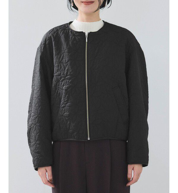 VIS「合皮パイピングキルトアソートブルゾン」|ブルゾン・スタジャン|