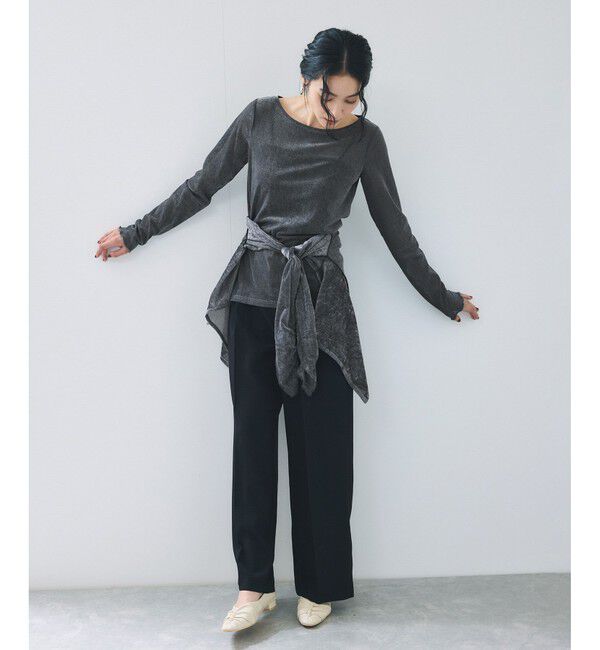 VIS「シアーベロアロングスリーブTシャツ」|Tシャツ・カットソー|