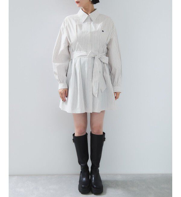 VIS「【POLO BCS】VIS別注ウエストタックフレアワンピース/WEB限定」|ワンピース|