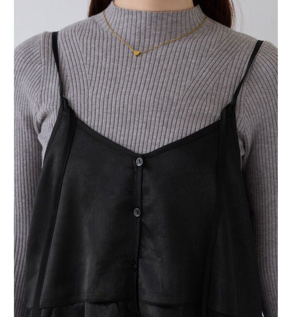 VIS「【WEB限定】サテンフリルビスチェ/2WAY」|キャミソール|